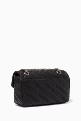 Balenciaga chain round hotsell s leather shoulder bag