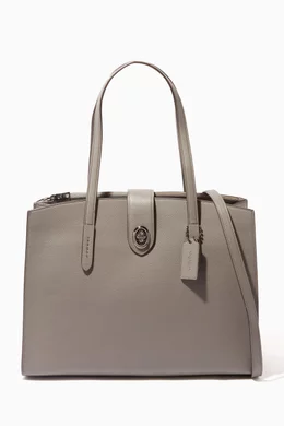 Buy Coach Grey Heather Grey Turnlock Charlie Carryall Bag for