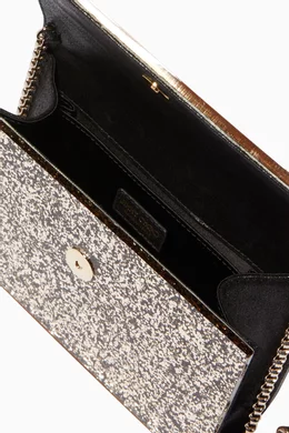 Jimmy choo lizzie glitter clutch deals