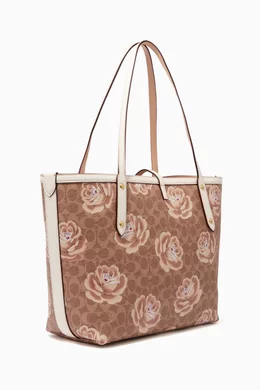 Market tote in signature rose print sale
