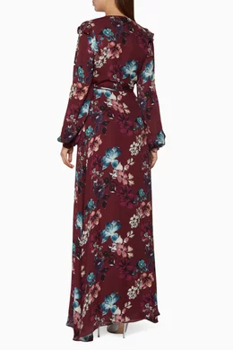 Nicholas burgundy sale floral dress