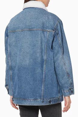 Buy Alexander Wang Blue Vintage Blue Denim Rift Jacket for Women