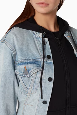 Alexander wang layered discount denim jacket