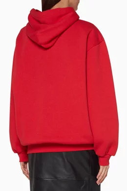 Buy Balenciaga Red Red BB Crown Logo Hooded Sweatshirt for Women in UAE Ounass