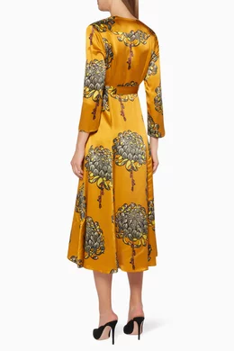 Whistles gabrielle cheap silk wrap dress