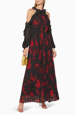 Self portrait red maxi dress new arrivals