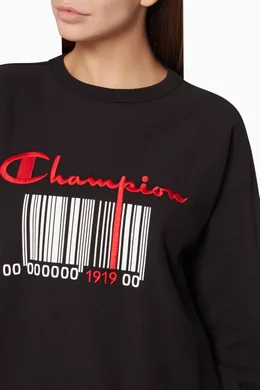 Champion barcode sweatshirt on sale