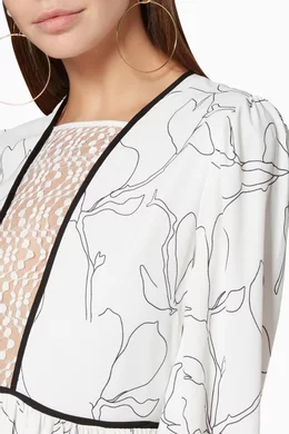 Buy Elliatt White White Printed Italia Midi Dress for Women in UAE