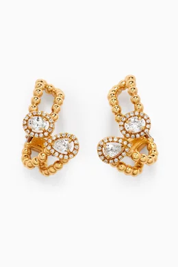 Diamond clip outlet on earrings