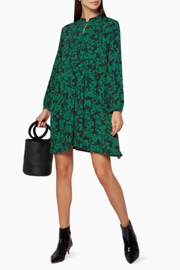 Whistles deco floral print shirt discount dress
