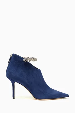 Buy Jimmy Choo Blue Pop Blue Suede Blaize Booties for Women in UAE