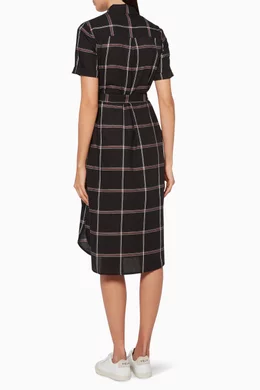 Whistles montana 2024 check shirt dress
