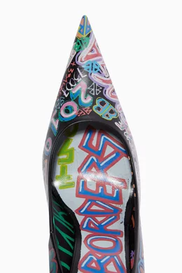 Balenciaga graffiti heels sales