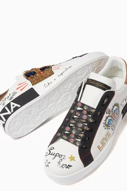 Portofino sneakers in printed on sale nappa calfskin with patch