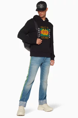 Oversize sweatshirt discount with gucci logo
