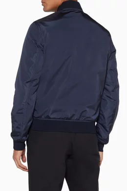 Reversible gg jacquard nylon bomber jacket online