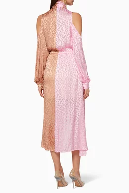 Buy Acler Pink Brown Pink Anderson Midi Dress for Women in UAE Ounass