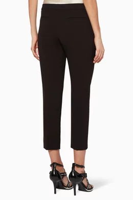 Black satin ankle hot sale pants