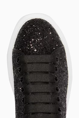 Alexander mcqueen black best sale glitter platform sneakers