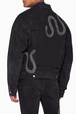 Snake trucker jacket store