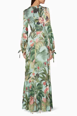 Paradise printed on sale maxi dress