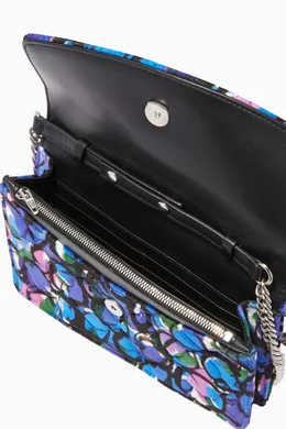 Buy Balenciaga Blue Blue Floral Print Velvet Bag for Women in UAE