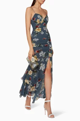 Nicholas floral shop drawstring dress