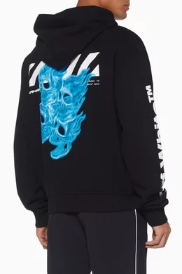 Off white deals skulls hoodie