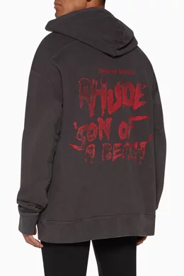Buy Rhude Black Supremo Hoodie for Men in UAE Ounass