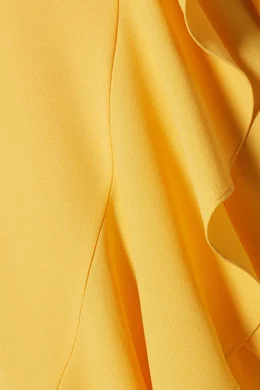 Yellow Abigail Frill Wrap Dress, WHISTLES