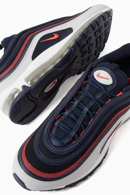 Nike air max 97 kpu navy blue red on sale white