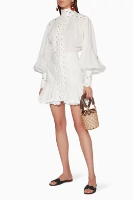 Zimmermann ninety six store wave short dress