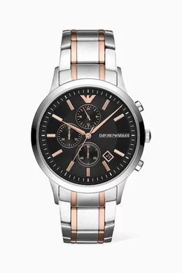 Buy Emporio Armani Colourless Renato Chronograph Watch for Men in