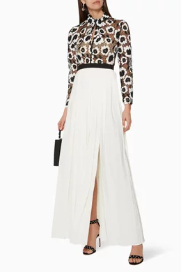 Self portrait abstract best sale floral guipure dress