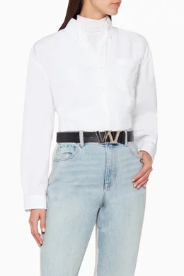 Alexander wang metal logo belt sale