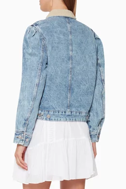 Buy Isabel Marant Etoile Blue Nolinea Puff Sleeve Denim Jacket for Women in UAE Ounass