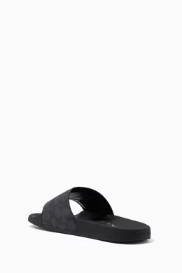 Coach clearance black slides