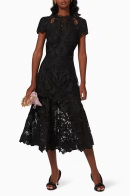 Jonathan simkhai guipure top lace midi dress