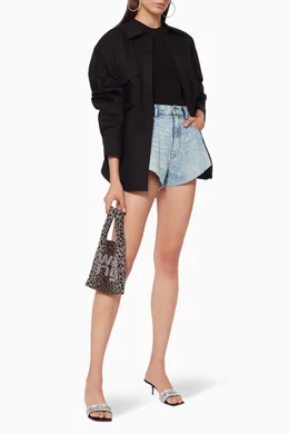 Buy Alexander Wang Brown Wangloc Rhinestone Mesh Mini Shopper Bag for Women in UAE Ounass