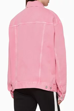 Buy Balenciaga Pink Logo Denim Jacket for Women in UAE Ounass