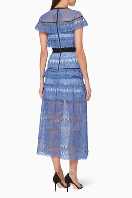 Daphne teardrop guipure midi dress 2025