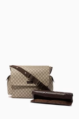 Buy Gucci Neutral GG Supreme Baby Changing Bag for UNISEX in UAE