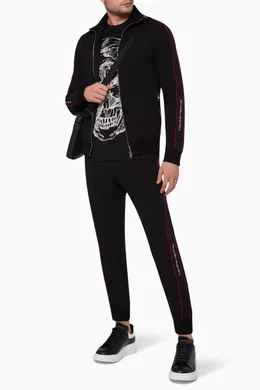 Jacquard logo tape discount tracksuit jacket