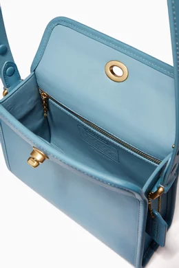 Mini turnlock top shoulder bag