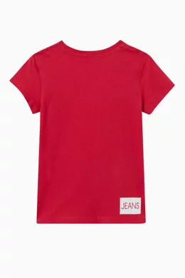Buy Calvin Klein Purple Institutional Logo T shirt in Cotton for Girls