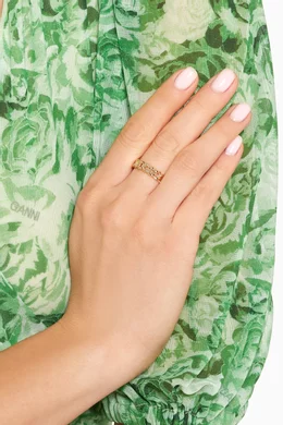 Buy David Yurman Yellow Belmont Curb Link Narrow Ring for Women