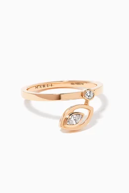 Diamond top charm ring
