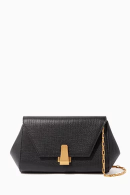 Buy Bottega Veneta Black Mini BV Angle Palmellato Leather Bag for