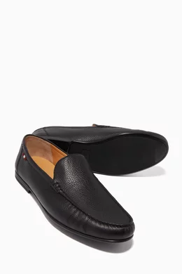 Buy Bally Black Craxon Leather Moccasins for Men in UAE Ounass