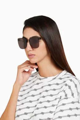 Oversized square deals mirror sunglasses
